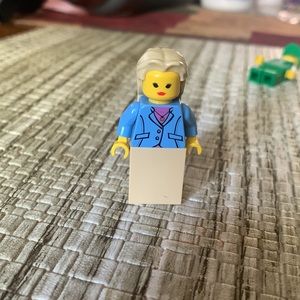 LEGO City Mini figure Woman in Skirt with Blonde Hair ~ EUC